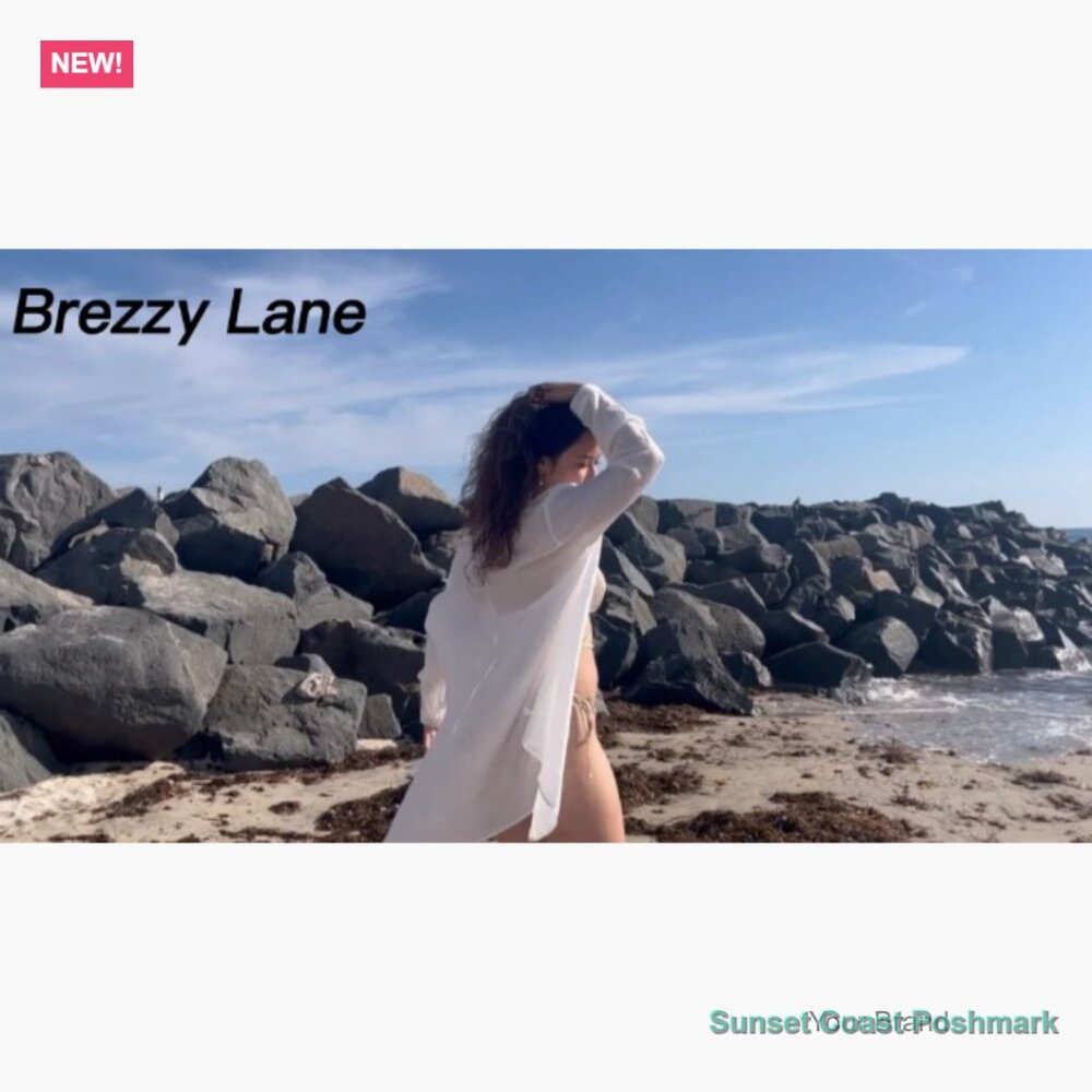 Lightweight Viscose Button Down Shirt Swimsuit Co… - image 7